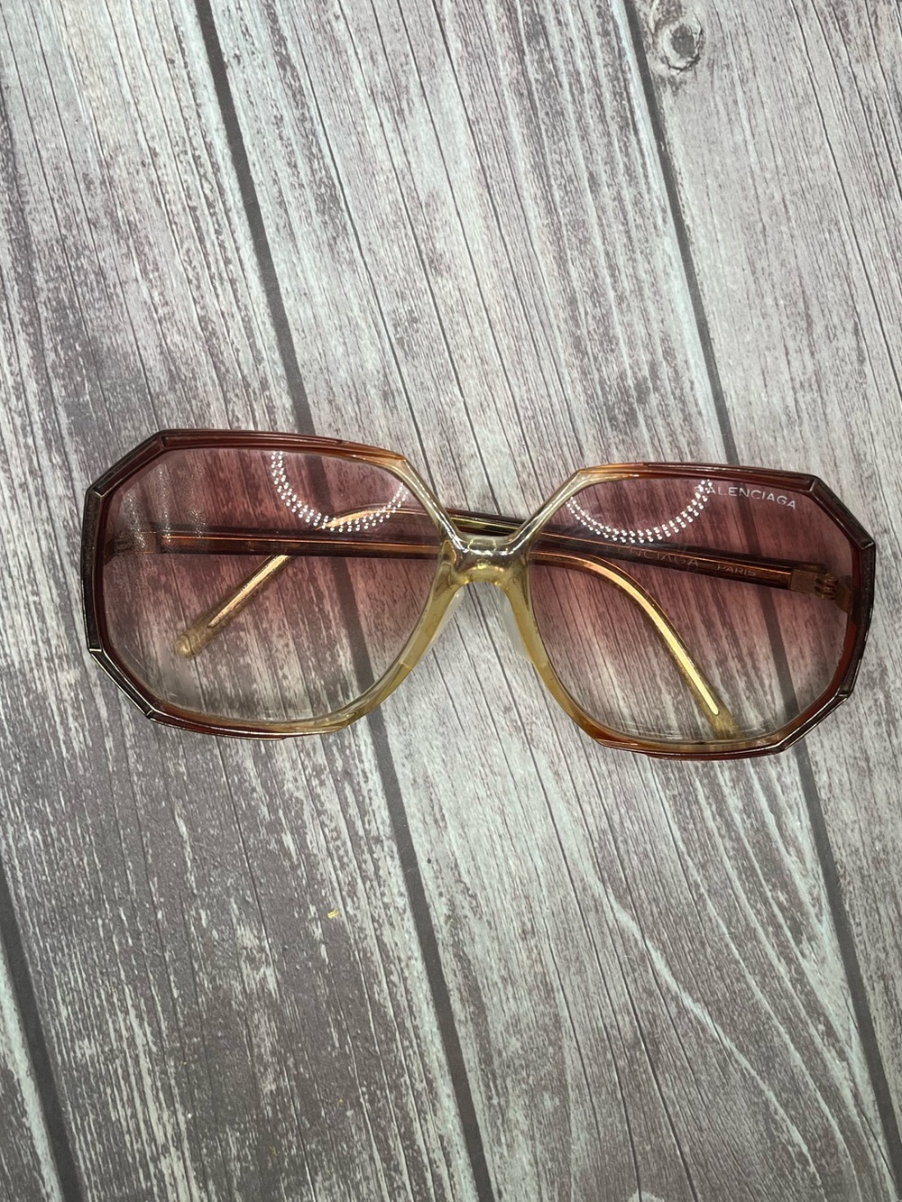 BALENCIAGA VTG 1970s/1980s Oversized Sunglasses - Gradient Frames - Vintage